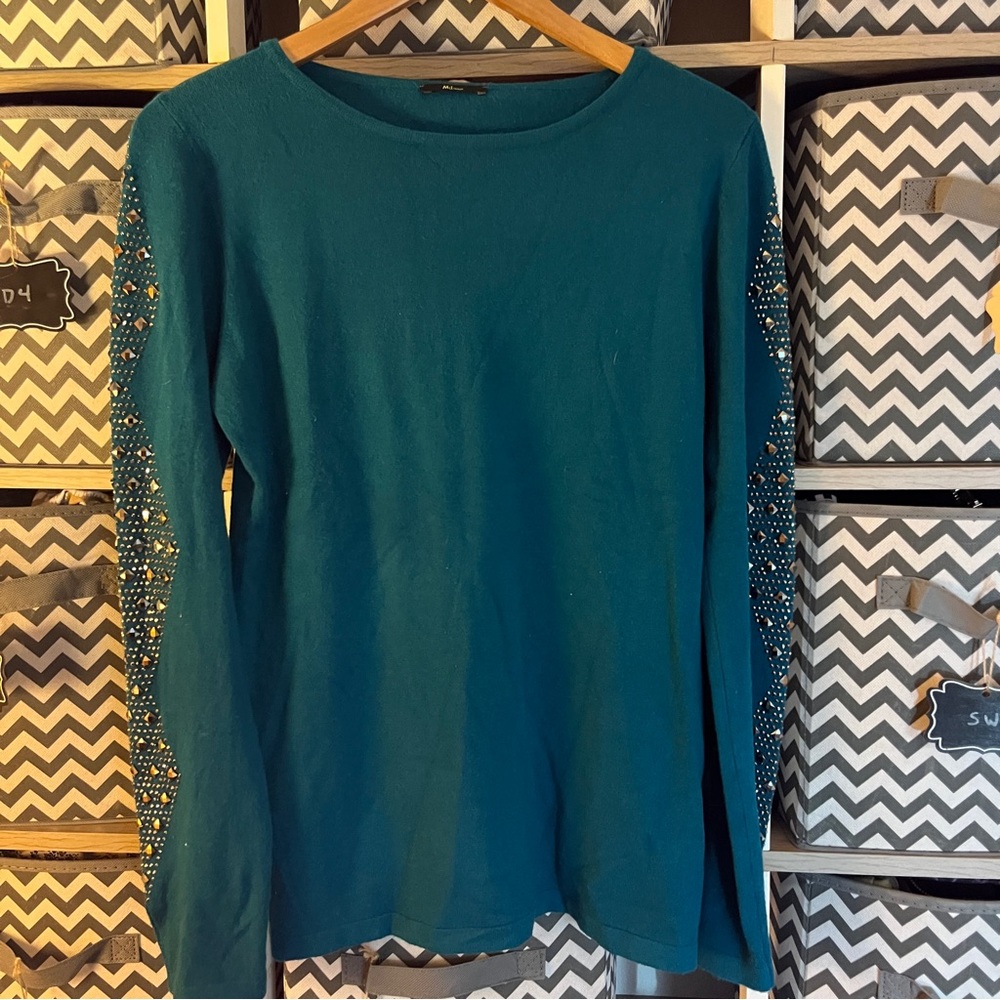 Teal Long Sleeve Women's Sweater